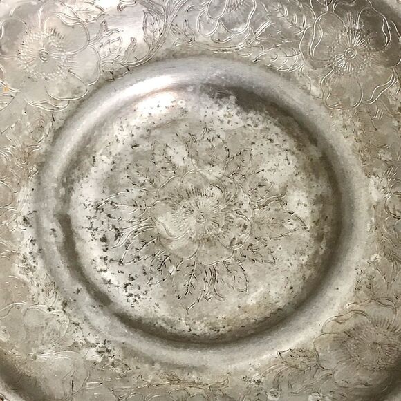 Vintage Wilson Metal Poppy Floral Hand Wrought Aluminum Bowl Brooklyn New York - Picture 16 of 16